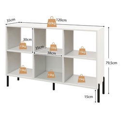 Etajera Costway CB10456WH (White) Thumb