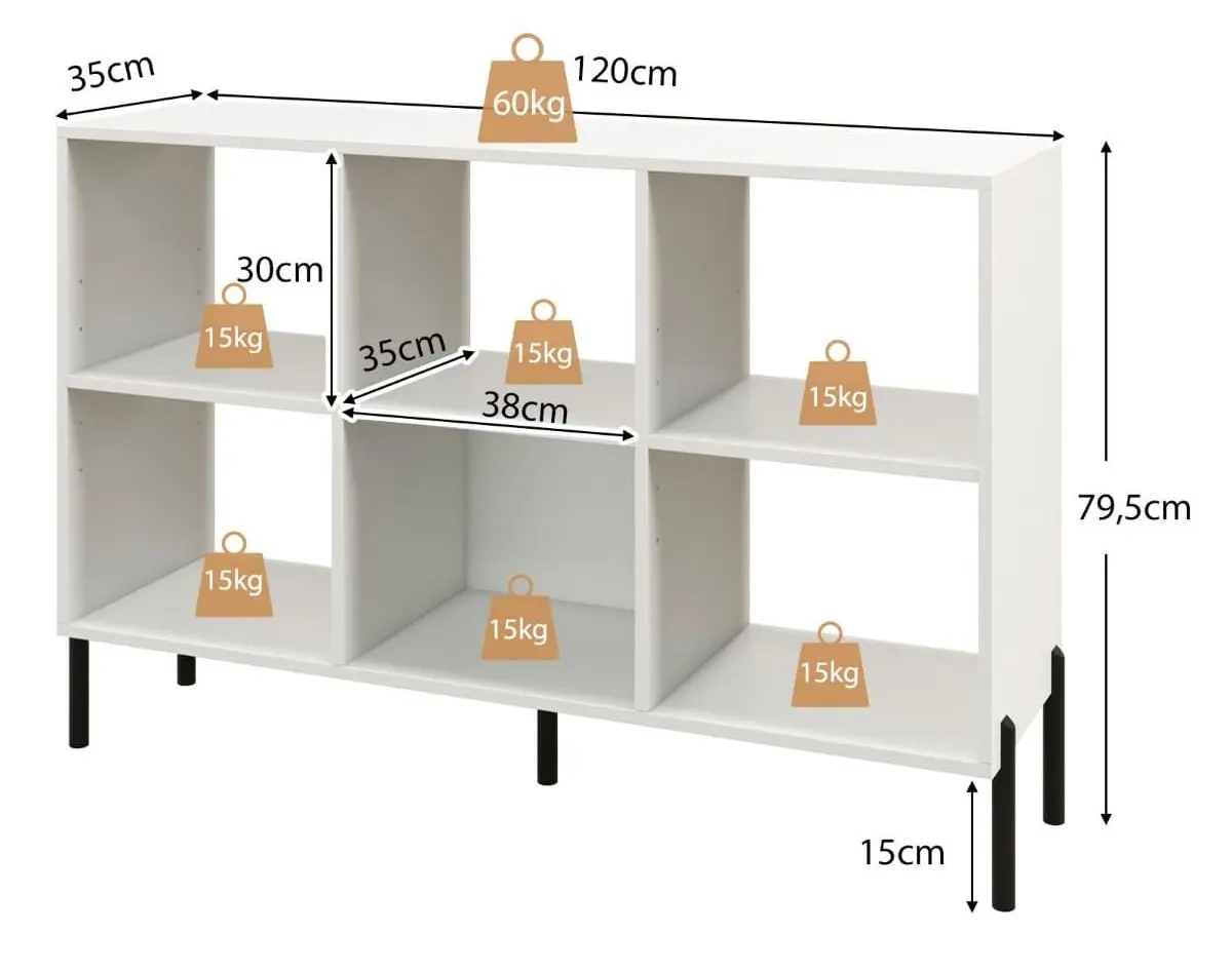 Etajera Costway CB10456WH (White)