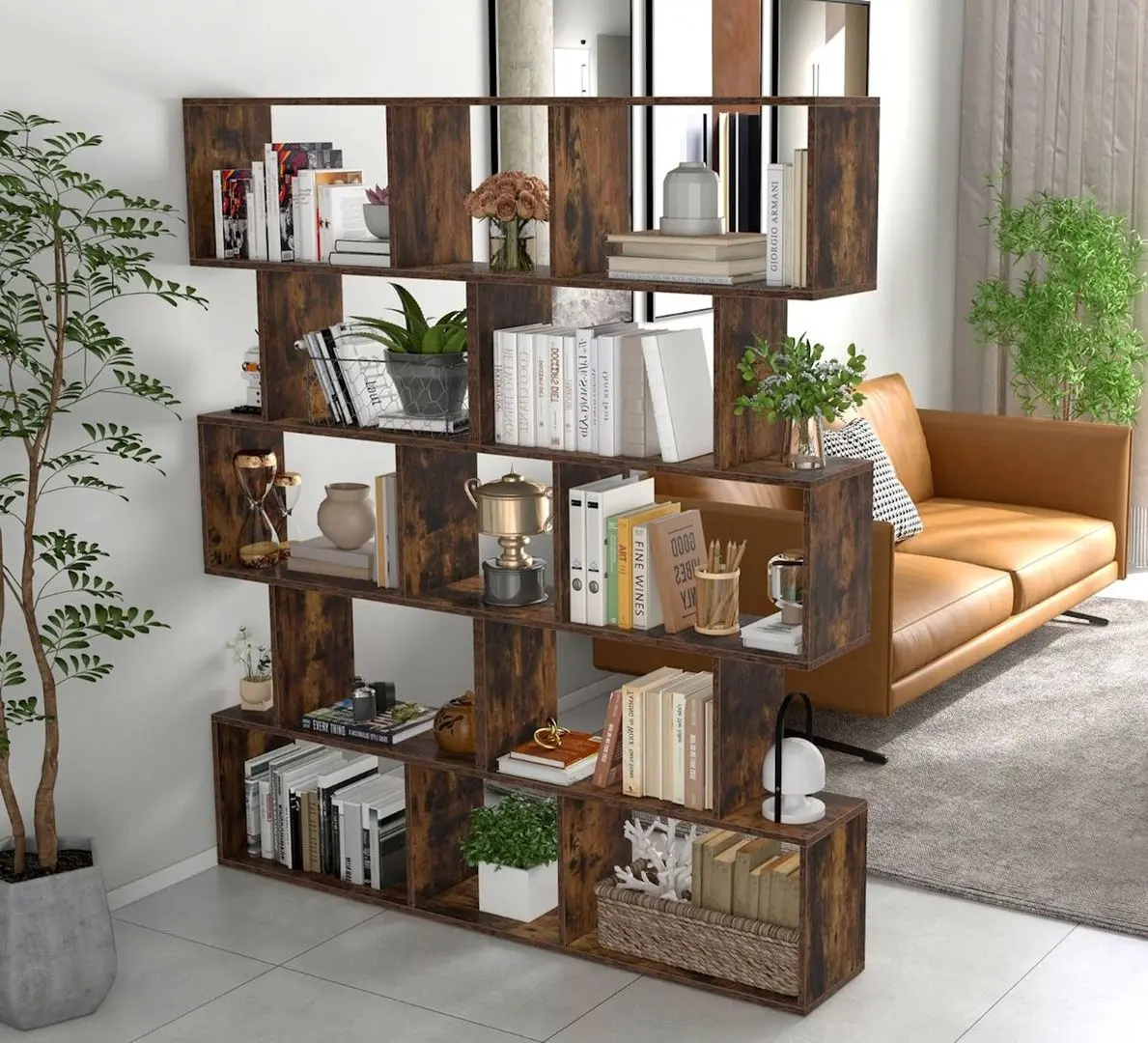 Etajera Costway CB10554CF (Brown) - 6