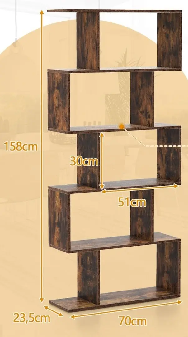 Etajera Costway CB10554CF (Brown) - 7