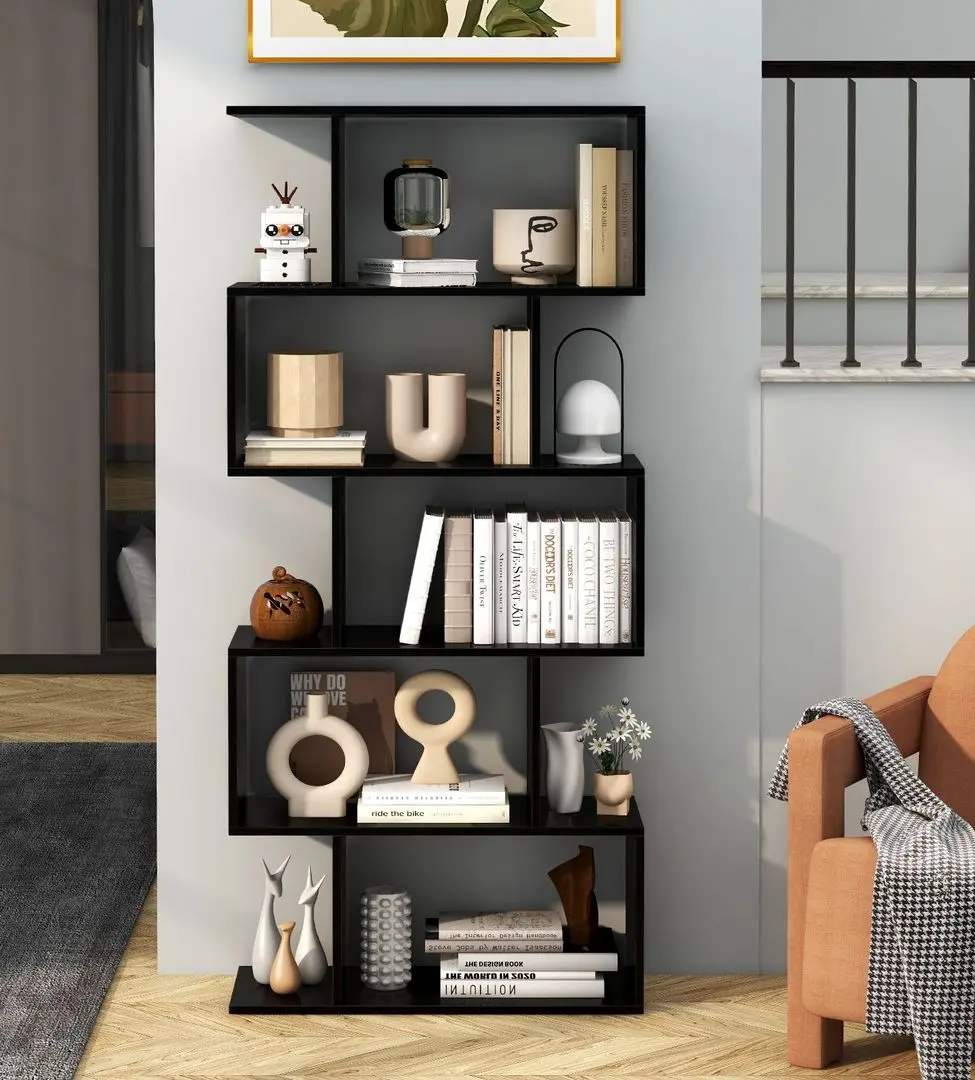 Стеллаж Costway CB10554DK (Black) - 4
