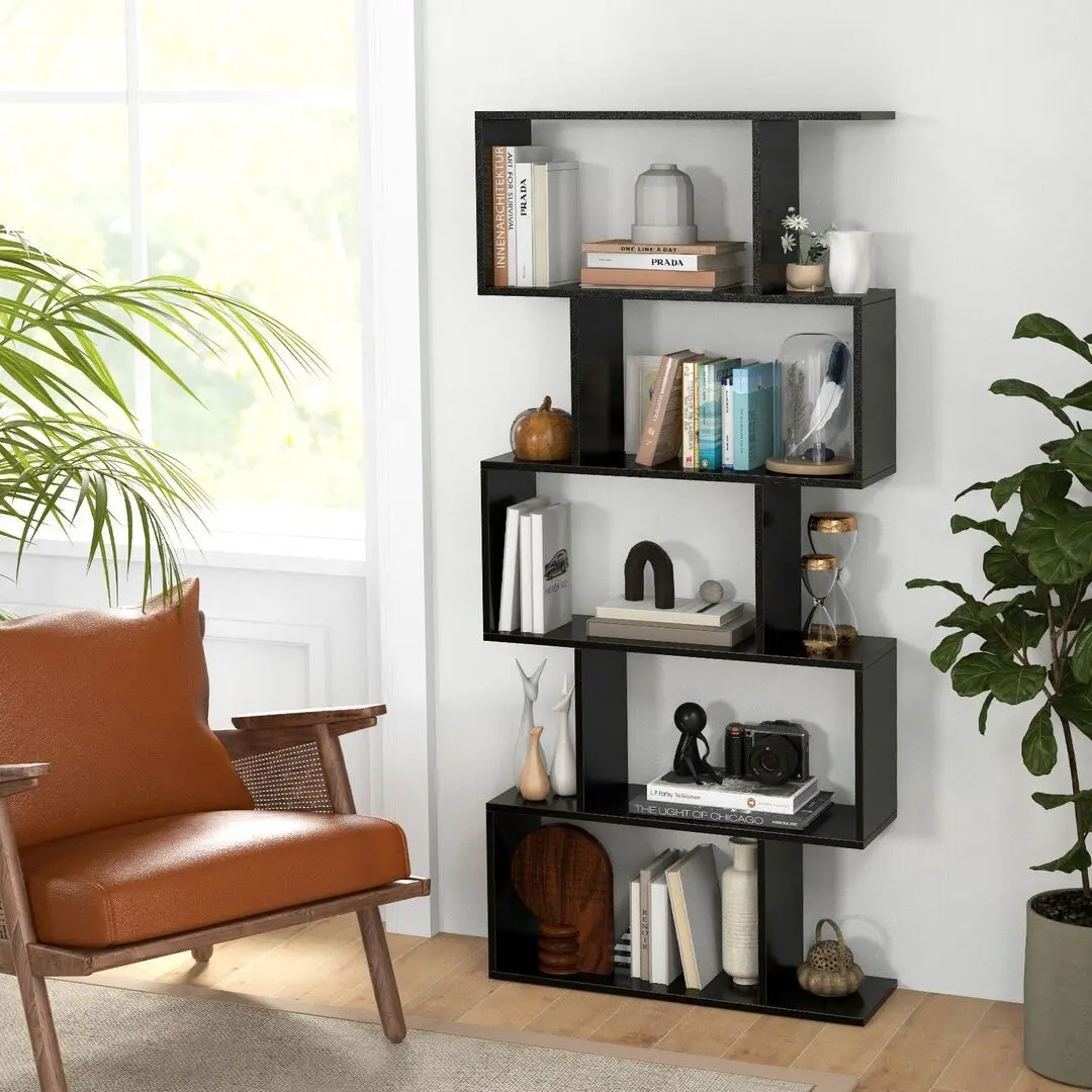 Стеллаж Costway CB10554DK (Black) - 5