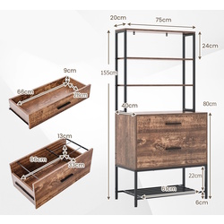 Etajera Costway CB10569CF (Rustic Brown) Thumb