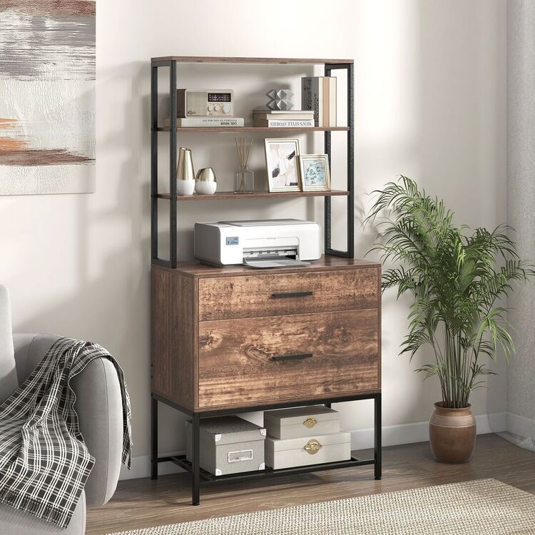 Стеллаж Costway CB10569CF (Rustic Brown)