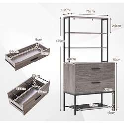 Etajera Costway CB10569GR (Grey) Thumb