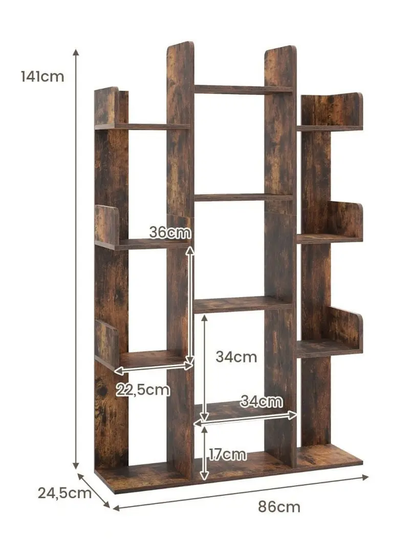 Etajera Costway CB10578CF (Brown) - 3