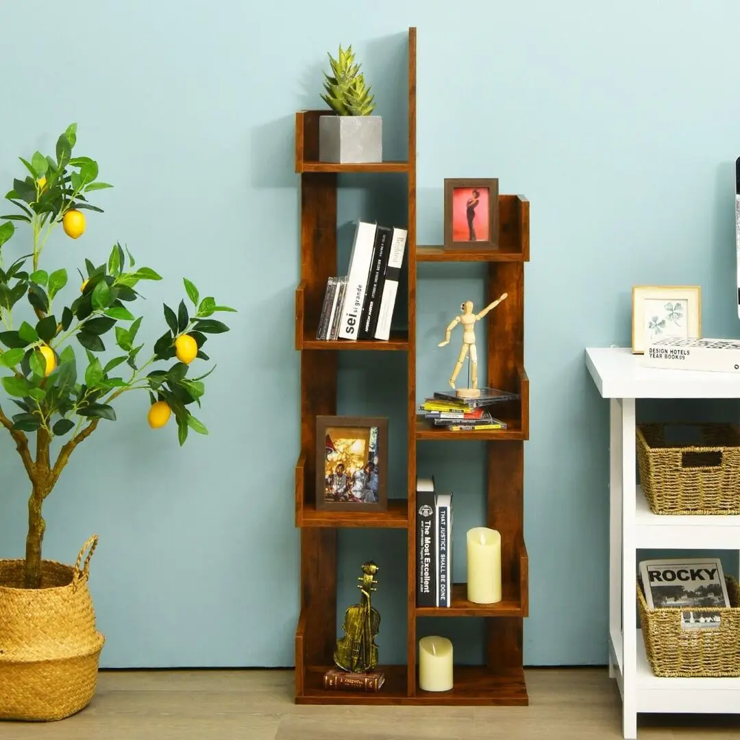 Стеллаж Costway CB10687CF (Rustic Brown) - 5