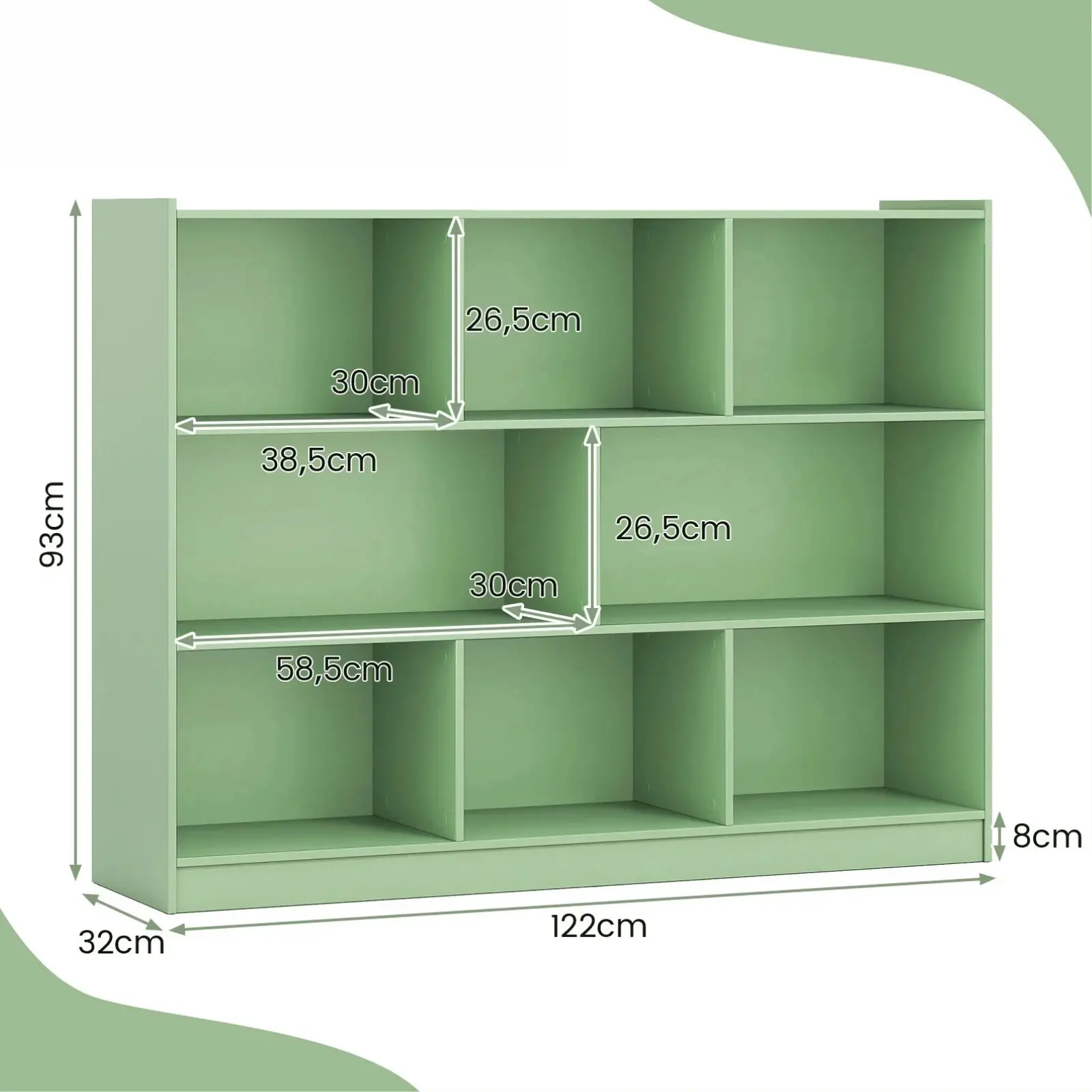 Etajera Costway CB10717OG (Green) - 3