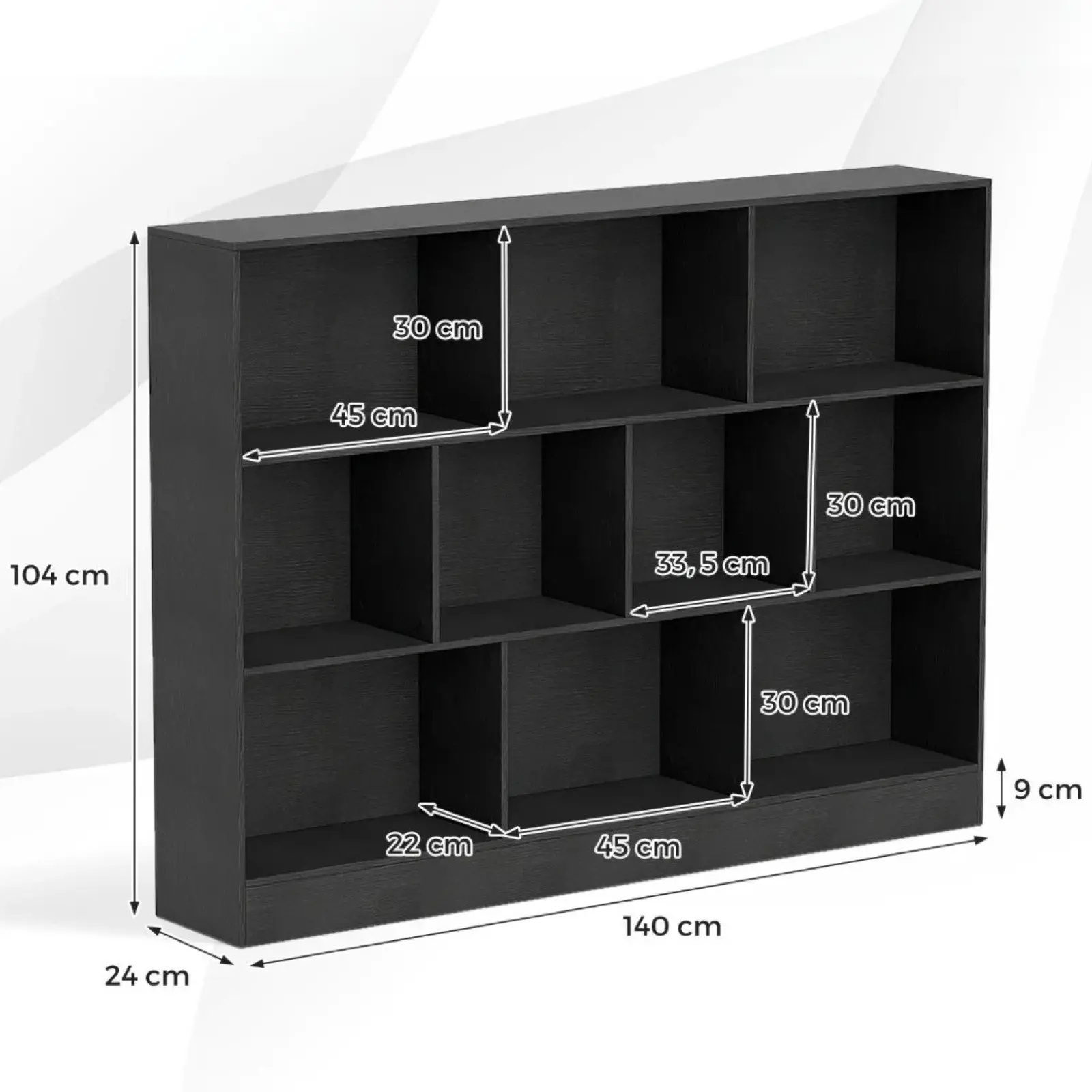 Etajera Costway CB10757DK (Black) - 3