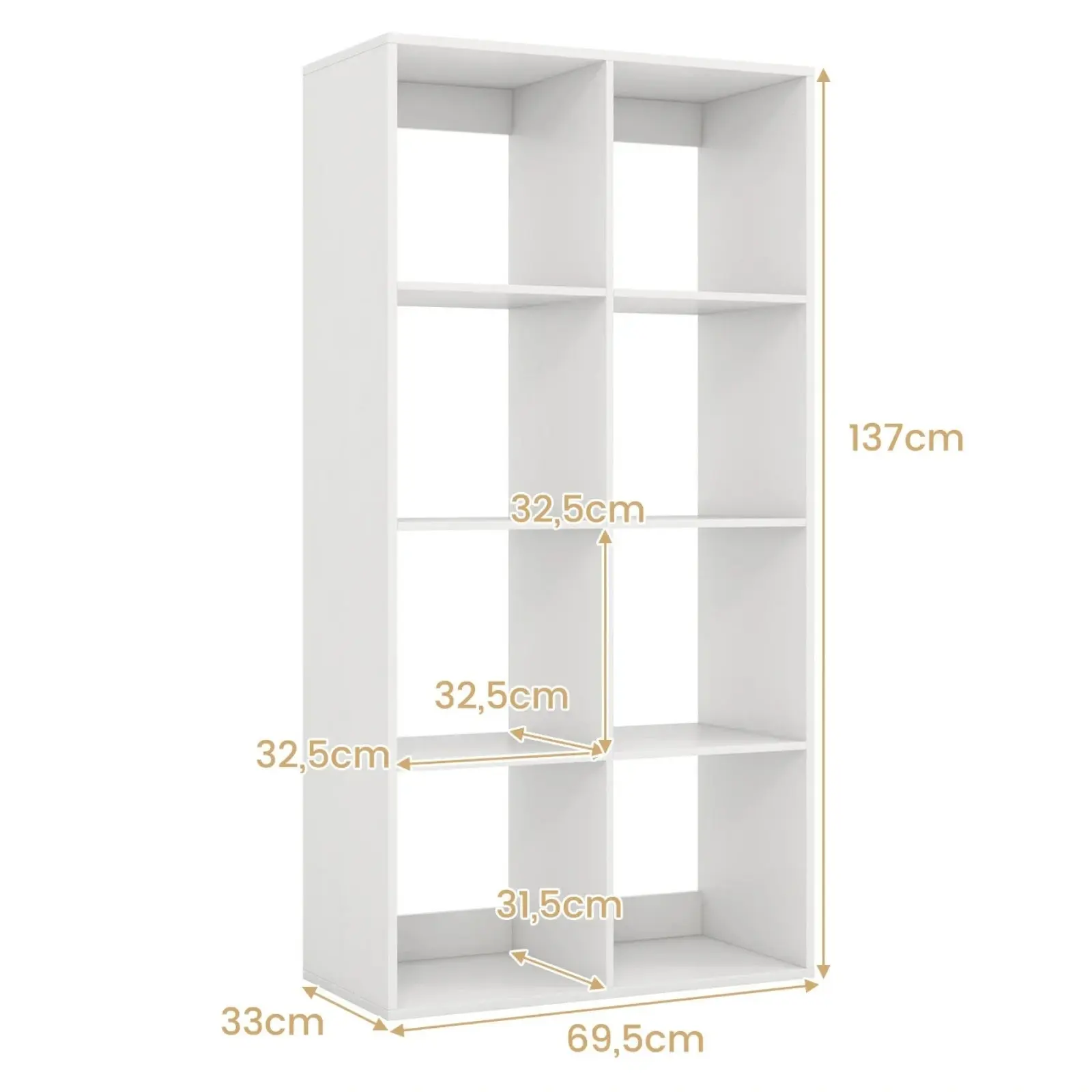 Etajera Costway CB11017WH (White) - 3