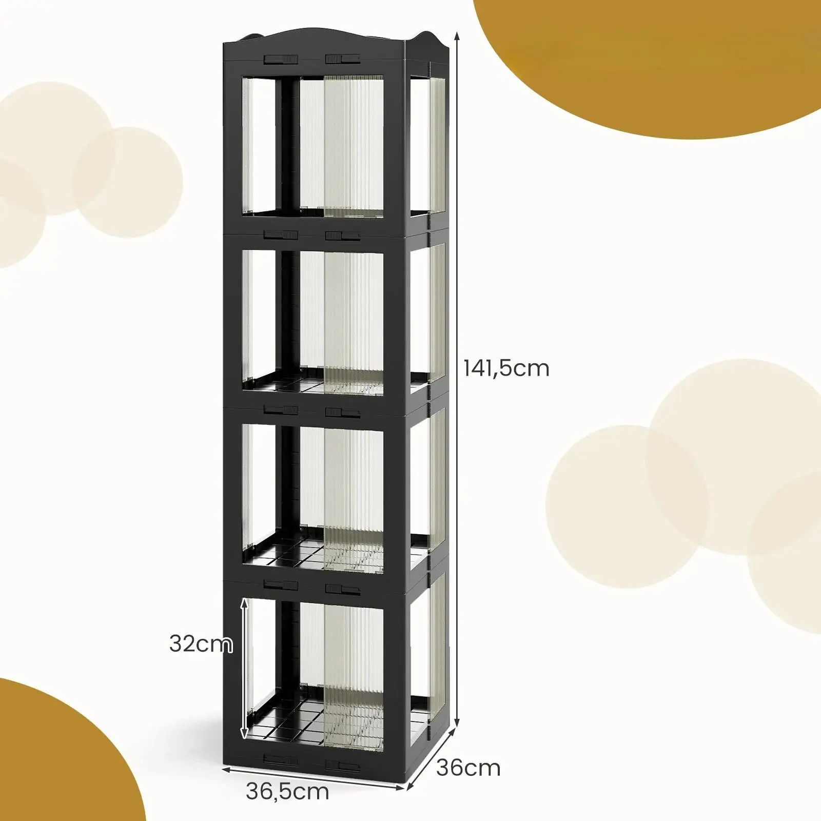 Etajera Costway CB11097BK (Black) - 3