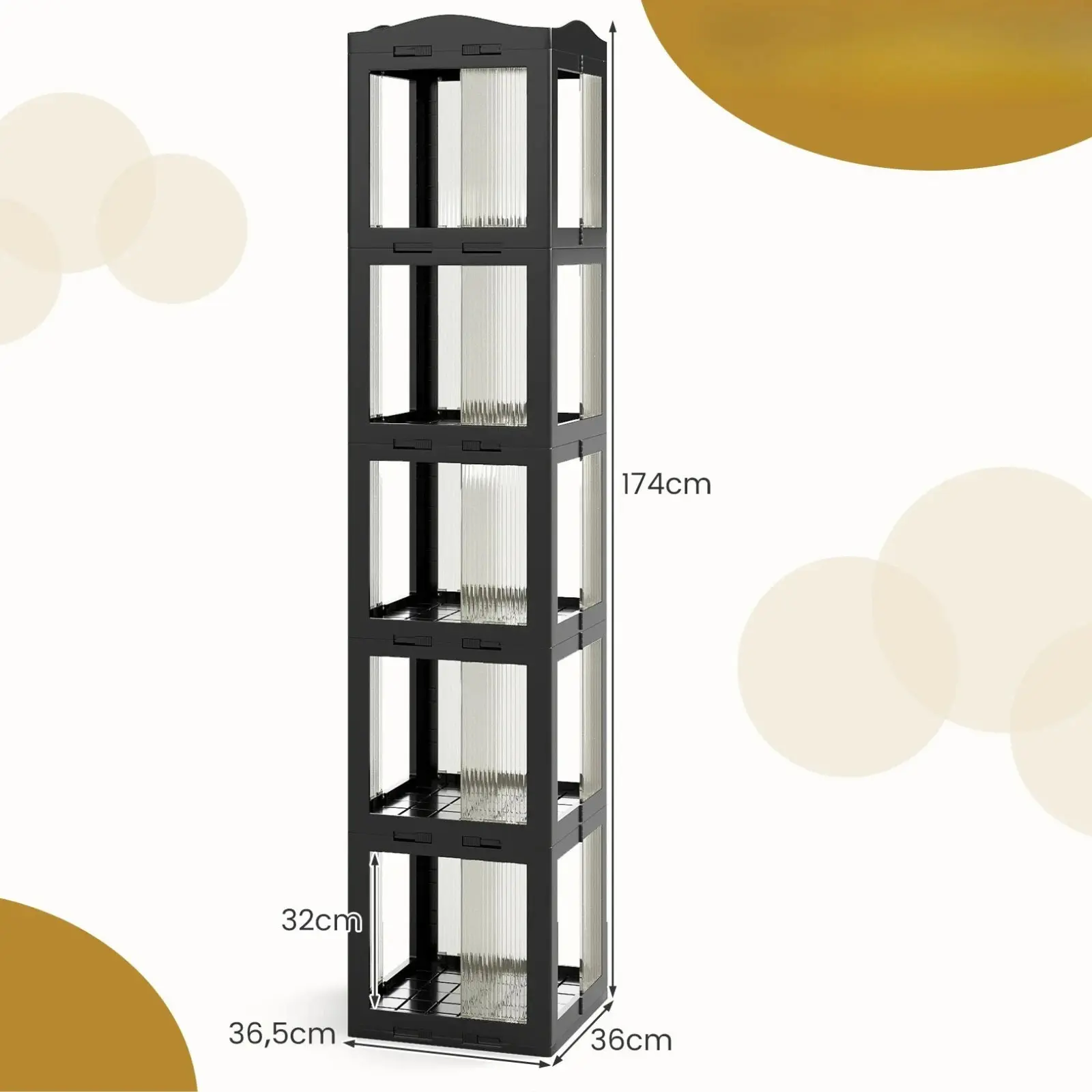 Etajera Costway CB11098BK (Black) - 3
