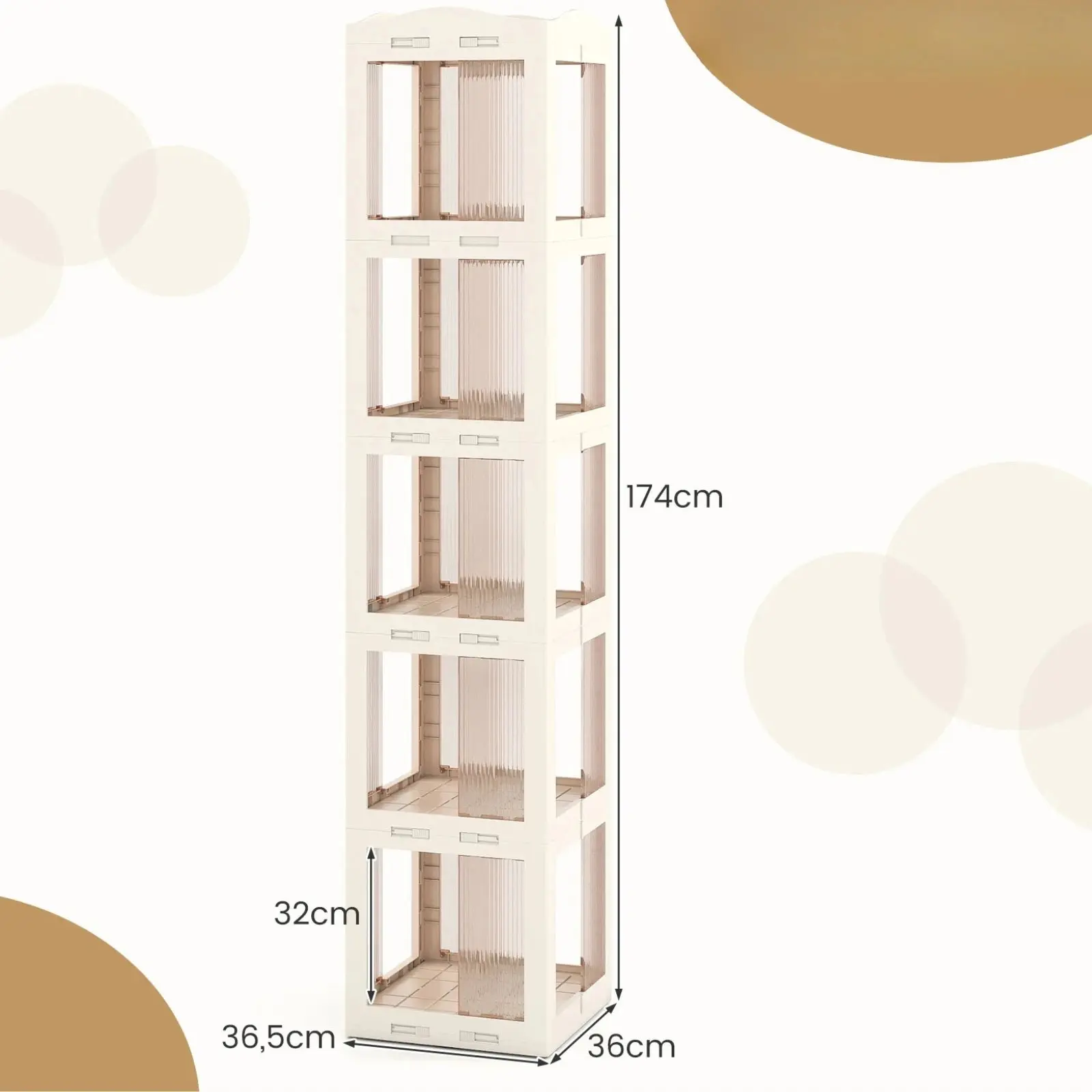 Etajera Costway CB11098WH (White) - 3