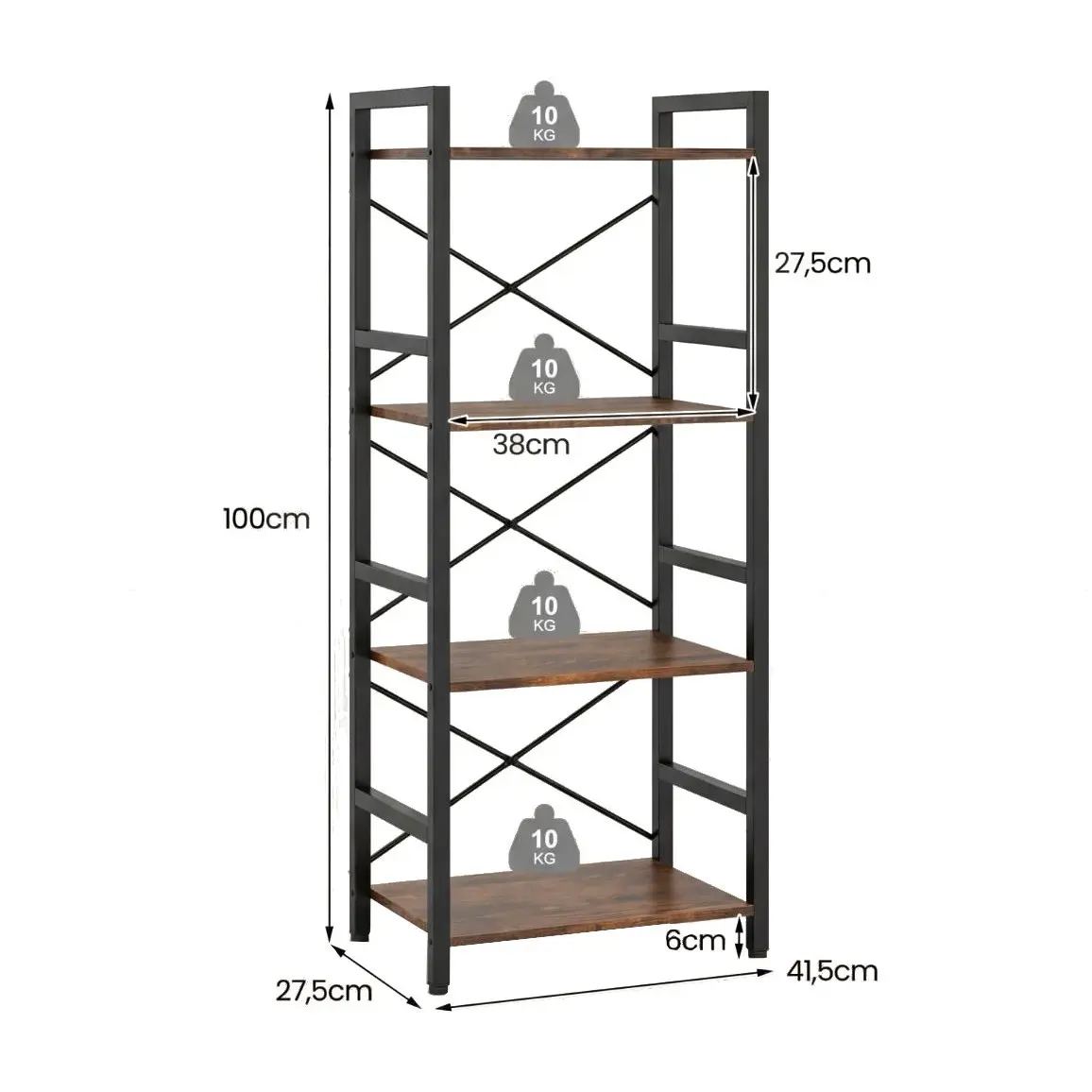 Etajera Costway CB11113CF (Brown) - 3