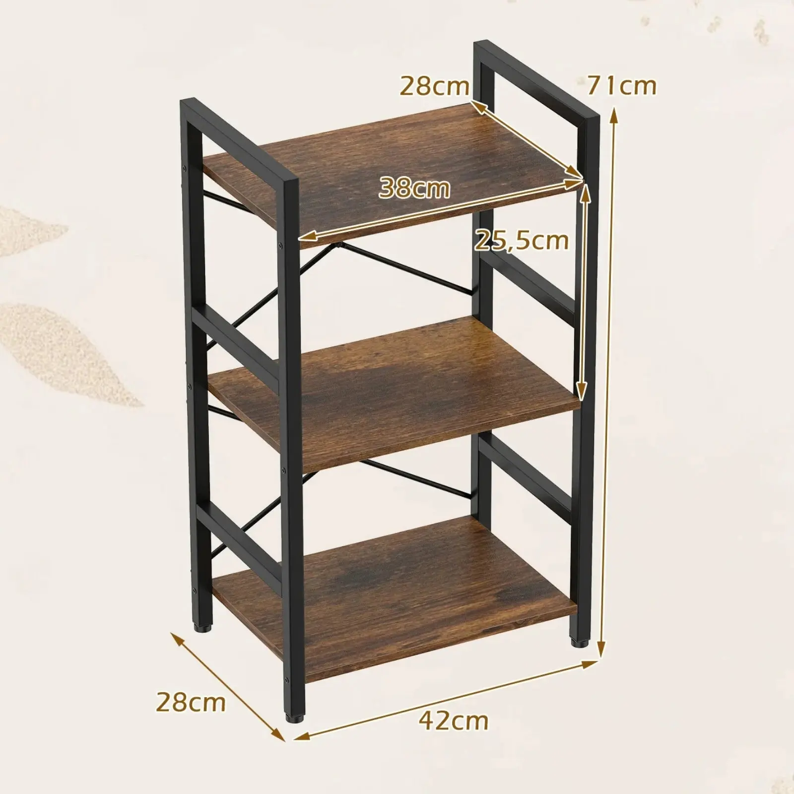 Etajera Costway CB11114CF (Brown) - 3