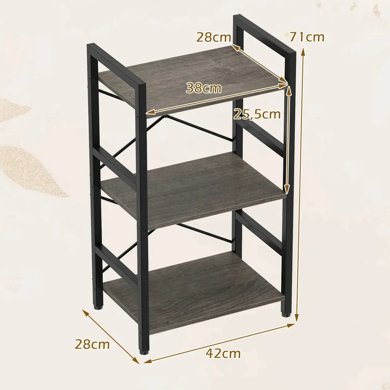 Etajera Costway CB11114GR (Grey) - 3