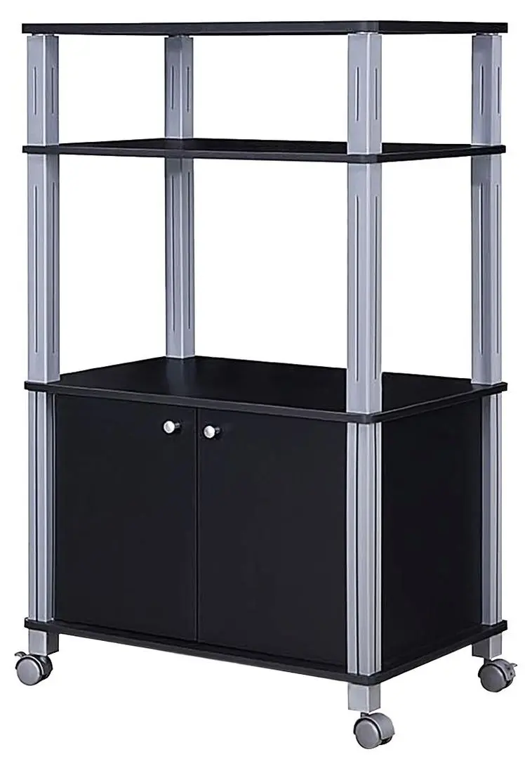 Стеллаж Costway HW60180BK (Black/Silver) - 2