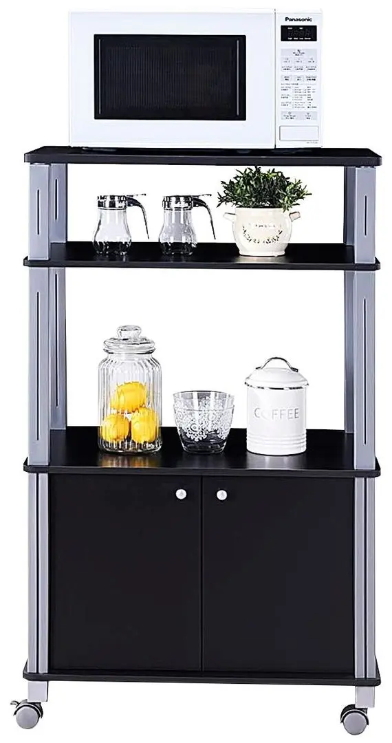 Стеллаж Costway HW60180BK (Black/Silver) - 3