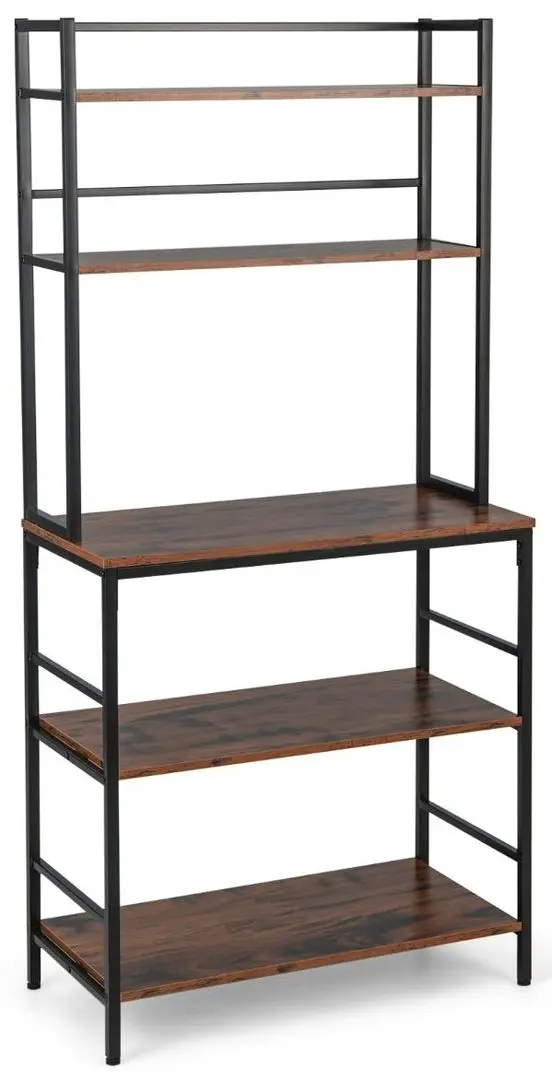 Etajera Costway HW67547CF (Brown/Black)