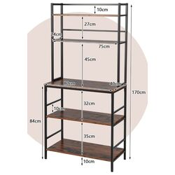 Etajera Costway HW67547CF (Brown/Black) Thumb