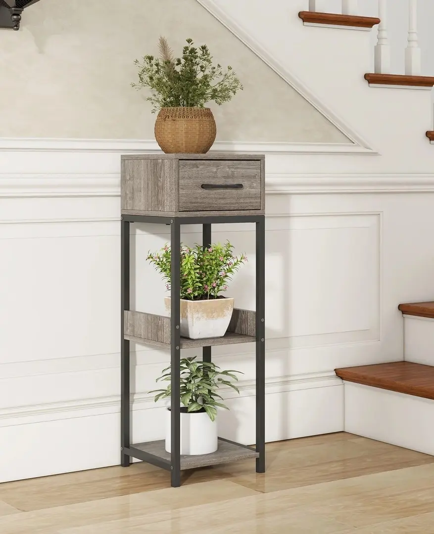 Etajera Costway HZ10214GR (Grey/Black)