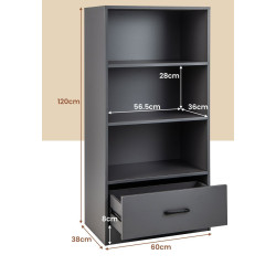 Стеллаж Costway JV10665GR (Grey) Thumb