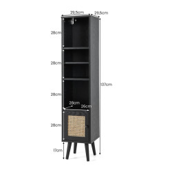 Стеллаж Costway JV10828DK (Black) Thumb