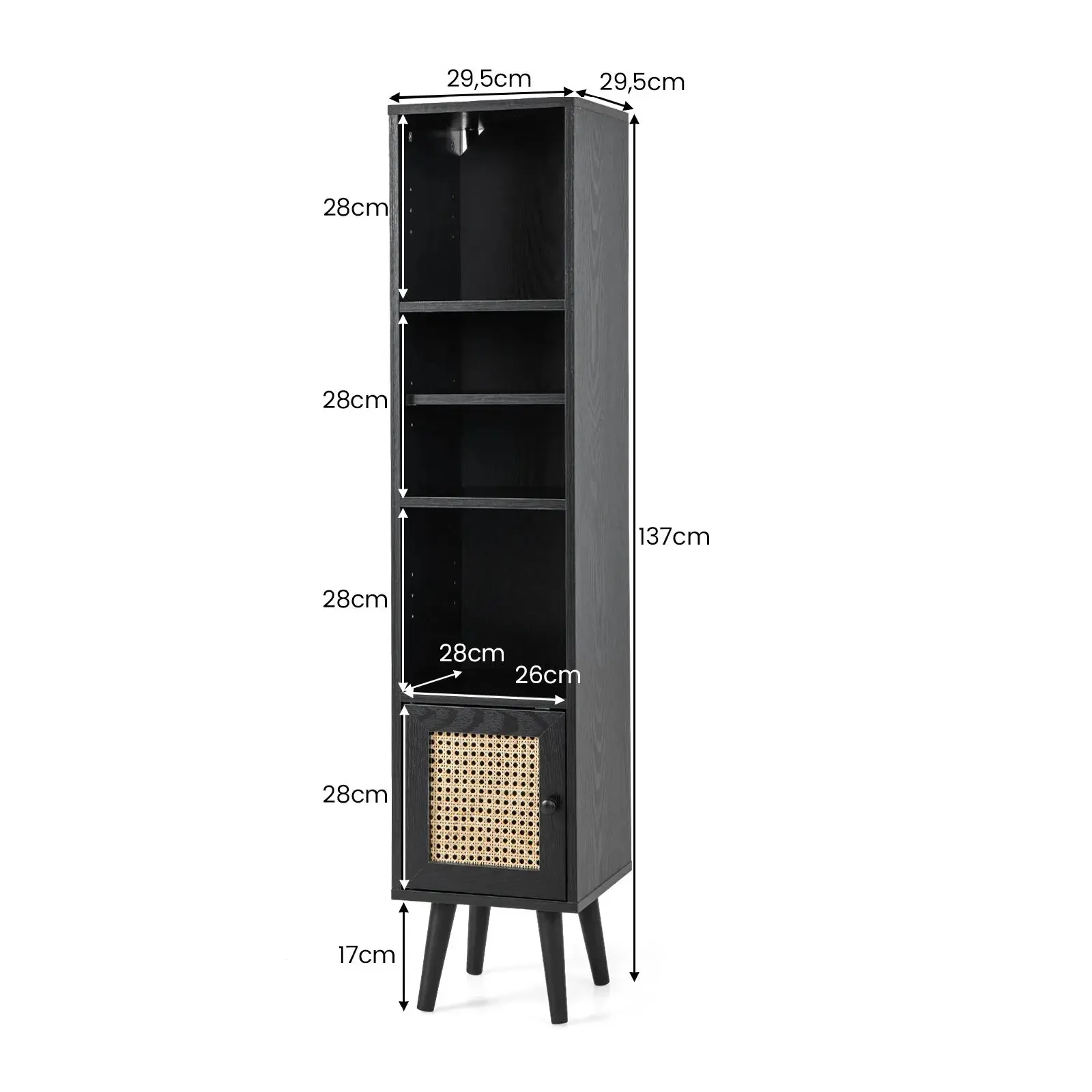 Стеллаж Costway JV10828DK (Black) - 4