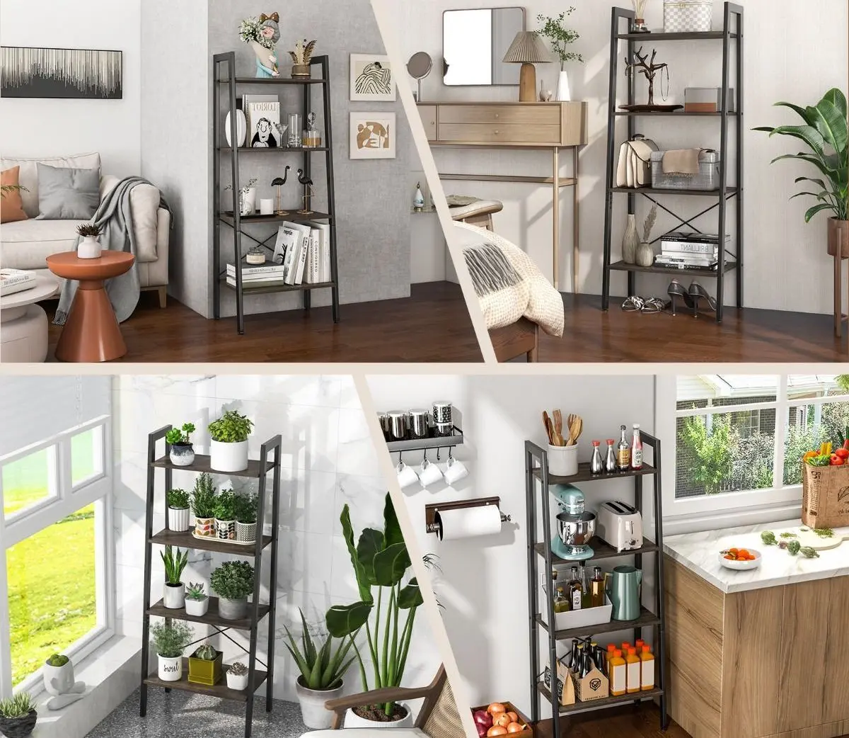 Etajera Costway JV10964OA (Grey Oak)