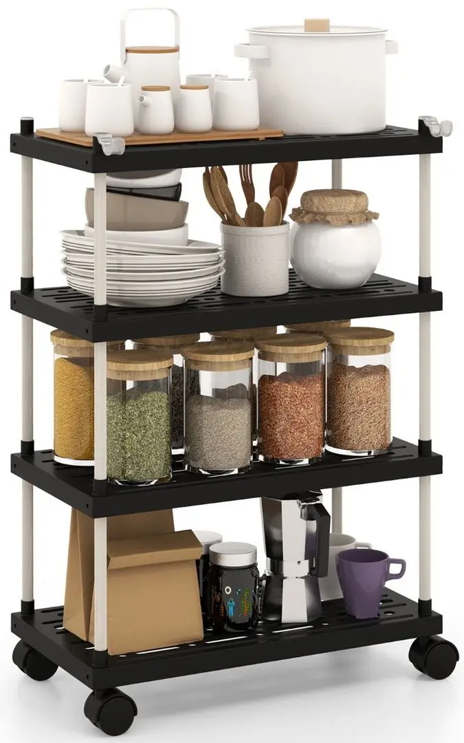 Etajera Costway JV11024DK (Black/White)