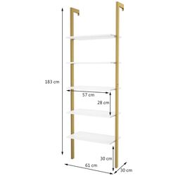 Etajera Costway JV11132GD (White/Gold) Thumb