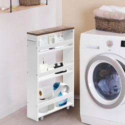 Стеллаж Costway JV11161CF (White/Brown)
