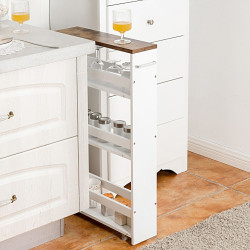 Стеллаж Costway JV11161CF (White/Brown) Thumb