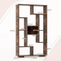 Etajera Costway JV11449CF (Brown) Thumb