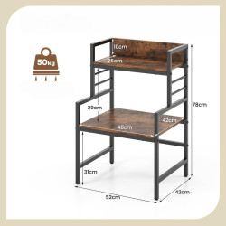 Стеллаж Costway JV11545CF (Brown/Black) Thumb