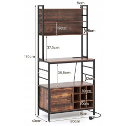 Etajera Costway JV11553DE-CF+ (Brown) Thumb