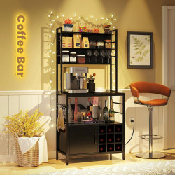 Стеллаж Costway JV11553DE-DK+ (Black) Thumb