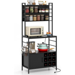 Стеллаж Costway JV11553DE-DK+ (Black) Thumb