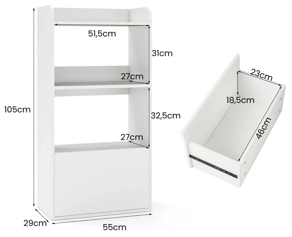 Etajera Costway JV11625WH (White)