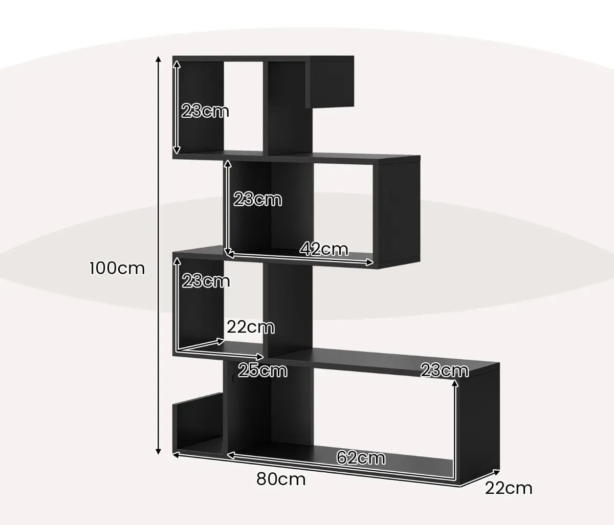 Стеллаж Costway JV11627DK (Black) - 3