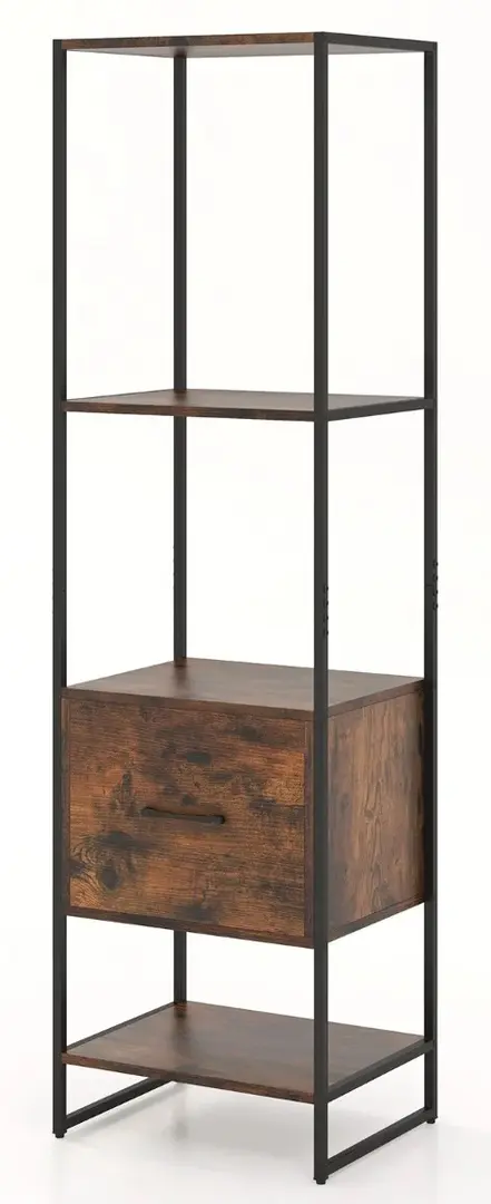 Стеллаж Costway JV11921CF (Rustic Brown)