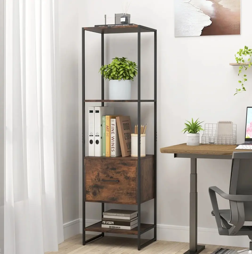 Стеллаж Costway JV11921CF (Rustic Brown)