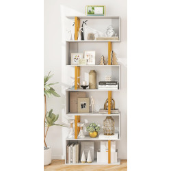 Etajera Costway JV11949WH (White/Gold)