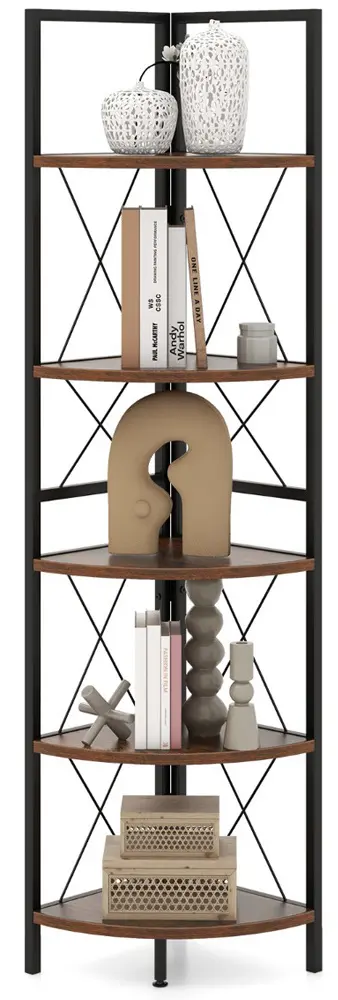 Etajera Costway JV12001CF (Brown/Grey Oak)