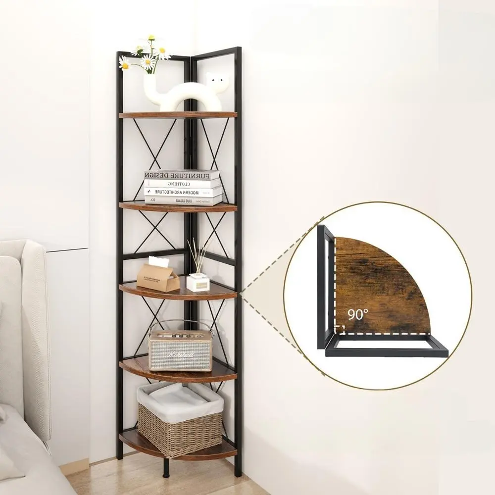 Etajera Costway JV12001CF (Brown/Grey Oak)