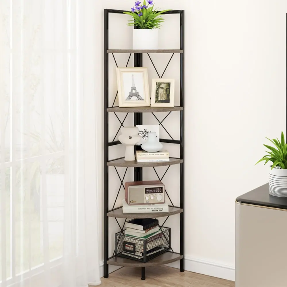 Etajera Costway JV12001OA (Brown/Grey Oak)