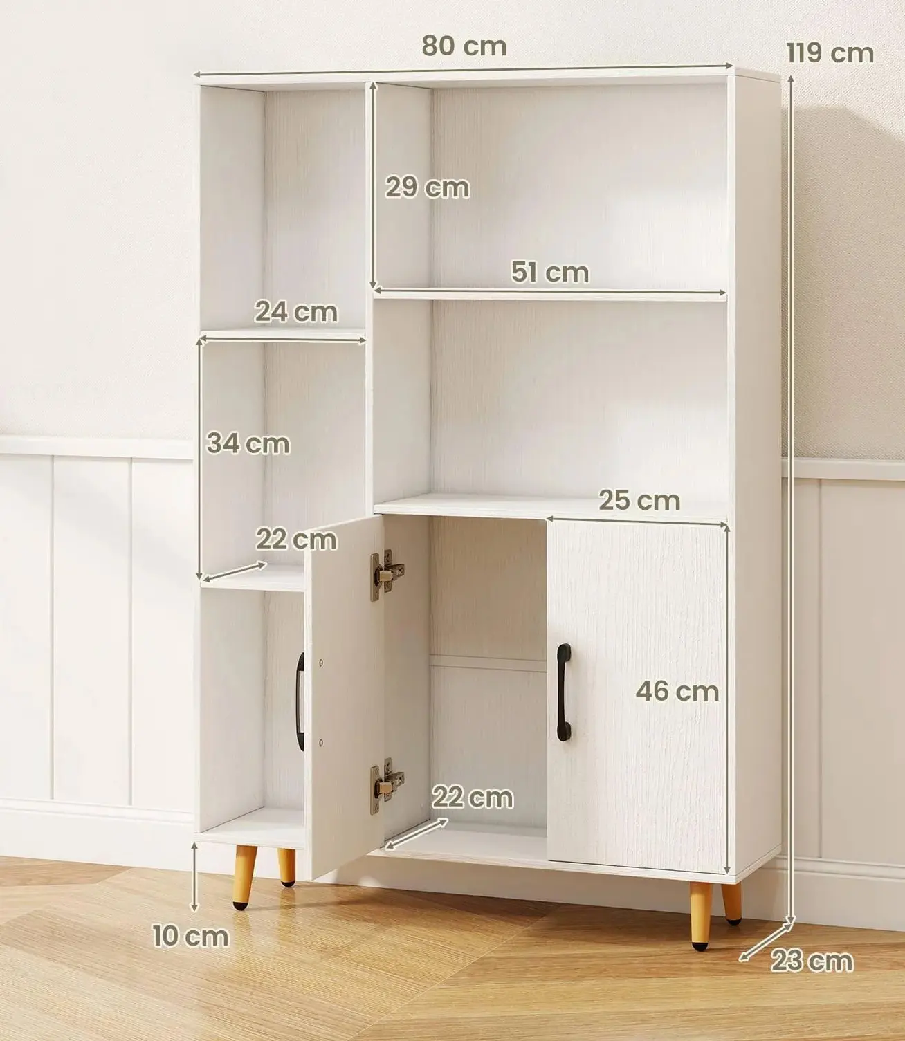 Стеллаж Costway JV12109WH (White)