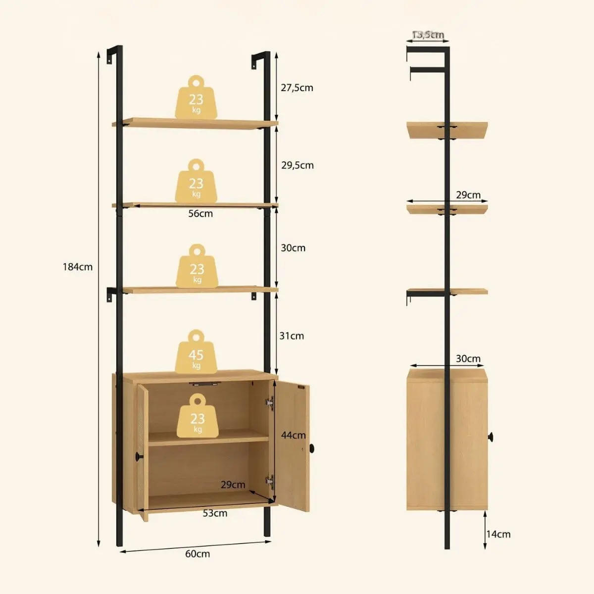 Etajera Costway JV12286NA (Natural) - 3