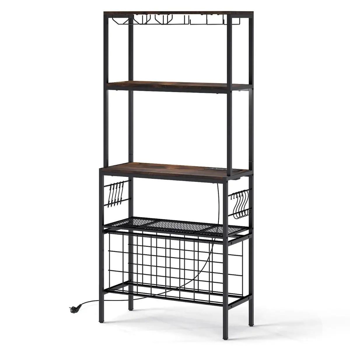 Etajera Costway JV12546DE-CF (Brown/Black) - 2