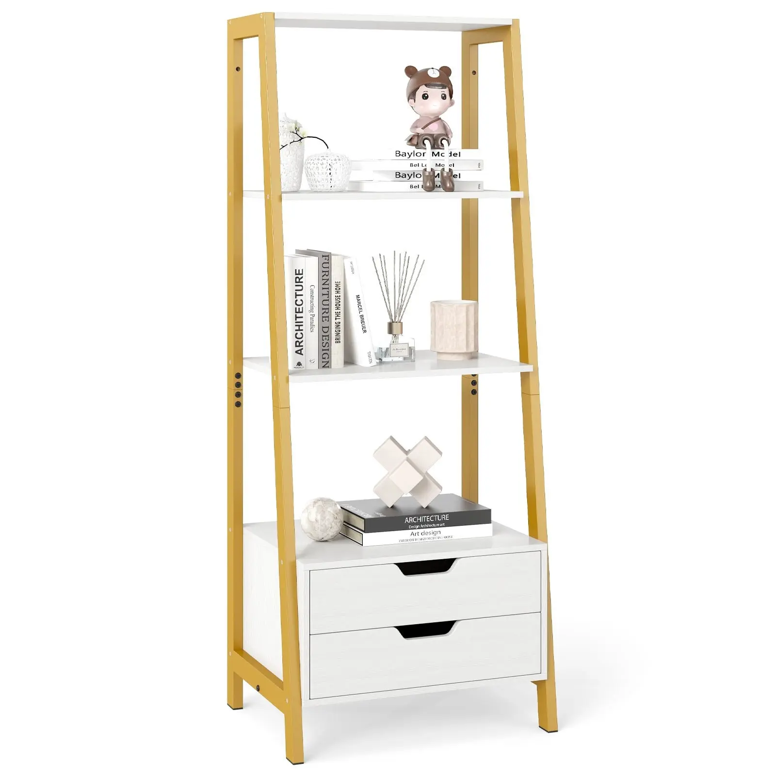 Etajera Costway JV12654WH (White/Gold) - 2